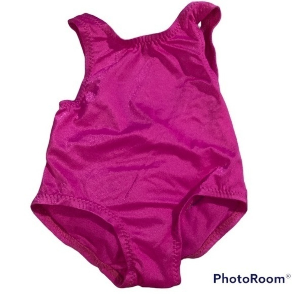 Love University Vibrant Pink Rainbow Ruffle Bum Swim/leotard NWT
